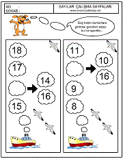 okul öncesi çocuklar için boş kutuya hangi sayı gelecek çalışma sayfaları